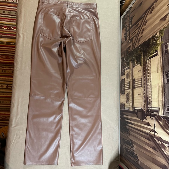 NWT Adriano Goldshmied Women’s Vegan Leather Pants Size 29 (Medium)color brown - Picture 8 of 12